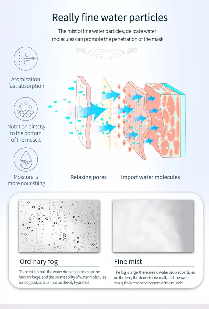 Ozone Facial Steamer Warm Mist Humidifier for Face Deep Cleaning Vaporizer Sprayer Salon Home Spa Skin Care Whitening - Image 4