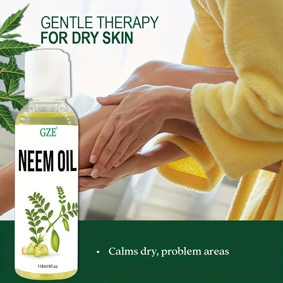 GZE Neem Oil for Skin, Hair Growth Undiluted Cold-Pressed, Uses for Hair, Skin, and Nails - Image 3