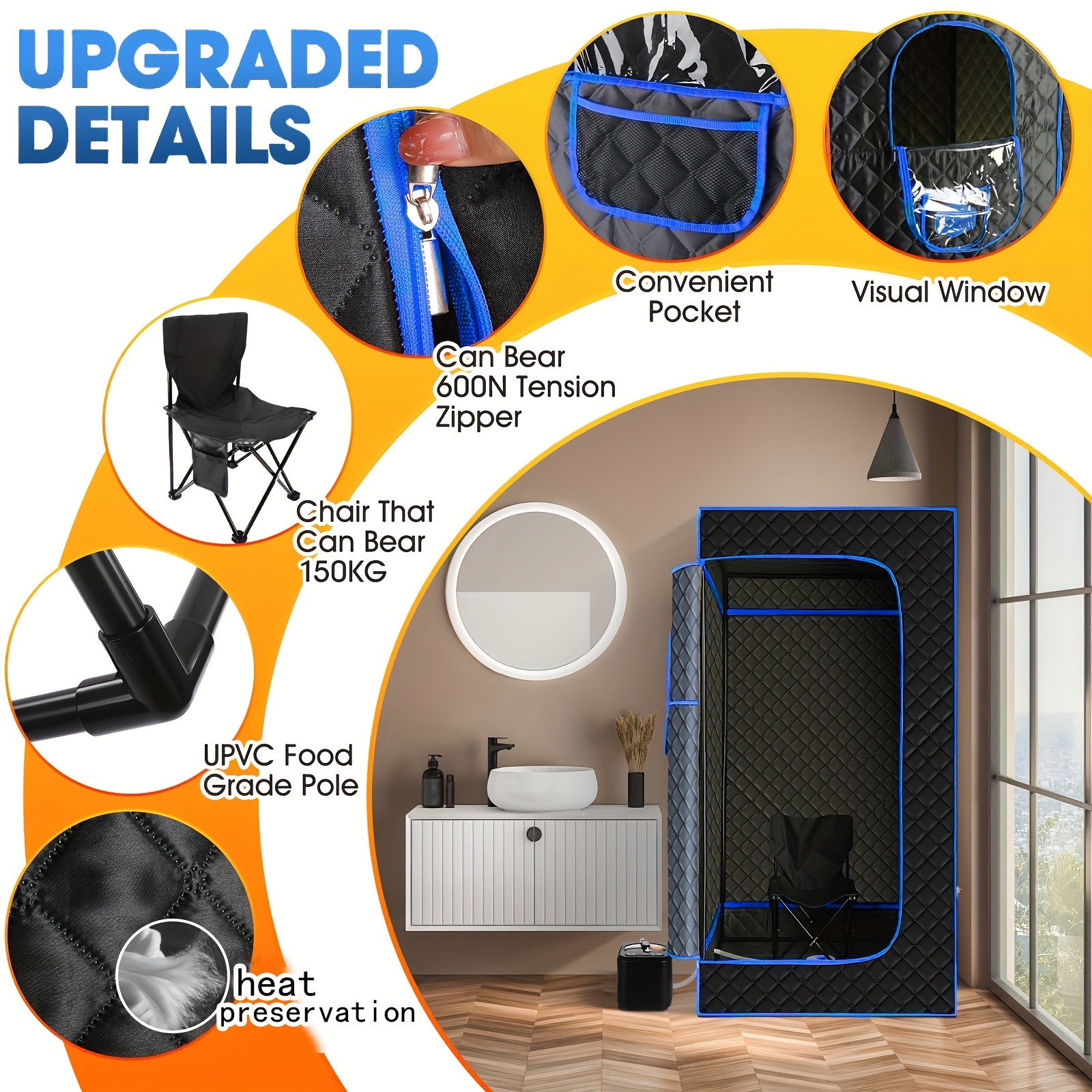BrightSteam Home Spa Sauna Tent – Step Into Your Own Steam Room at Home - Image 5